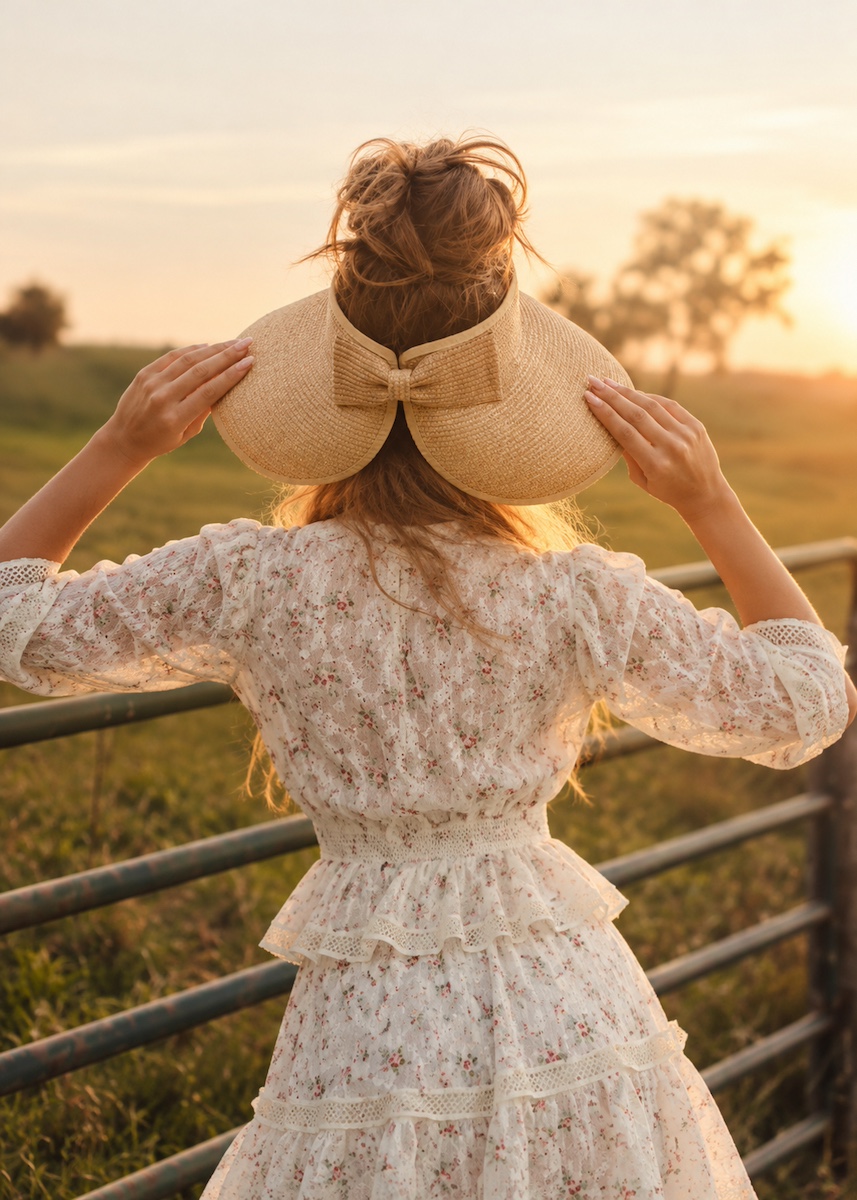 A quiet evening by a wooden fence